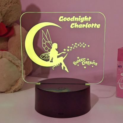 Picture of Fairy moon personalised child’s night light.