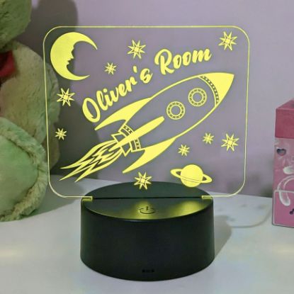 Picture of Rocket Ship personalised child’s night light